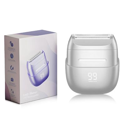 WAikil Mini Women's Bikini Shaver,USB Rechargeable Electric Razor, Wet & Dry Use,Compact & Gentle for Traver (White)