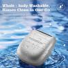 WAikil Mini Women's Bikini Shaver,USB Rechargeable Electric Razor, Wet & Dry Use,Compact & Gentle for Traver (White) view 4