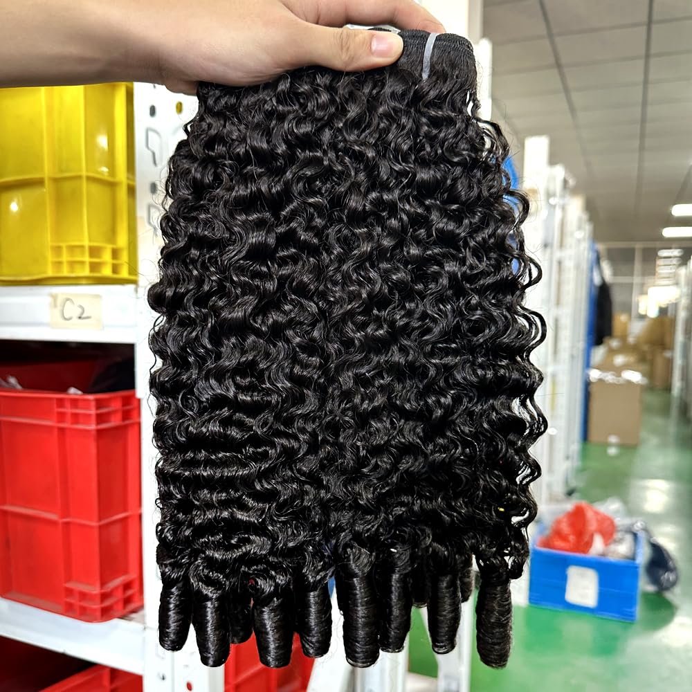 PerisModa Burmese Curly Bundles Human Hair 100% Unprocessed 15A Raw Burmese Curly Hair Bundles 18 20 22 Inch 3 Bundles 3C4A Kinky Curly Weave Bundle with Spiral Curls Natural Color