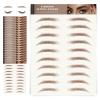 20 Sheets Eyebrow Tattoo Waterproof Eyebrow Sticker, 4D Hair Like Natural Fake Tattoo Eyebrows Peel Off Instant Transfers Brows Shaper Eyebrow Makeup Sticker for Women Girls,Natural Brown view 1