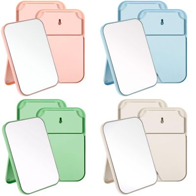 12 Pack Spa Mirrors for Party, Mirror Bulk, Small Table Mirror with Stand, 7.87 Inch Adjustable Vanity Desktop Folding Mirrors, 4 Colors for Makeup Travel