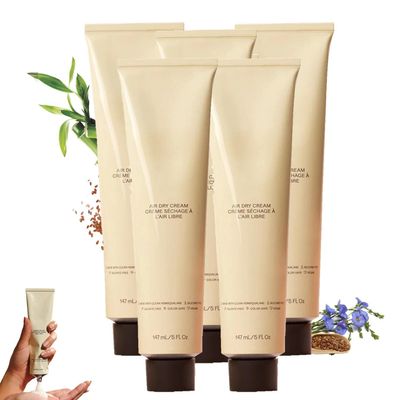 Complete Air Dry Cream for Curly Hair, No Heat Air Dry Styling CreamAirs Drys Creams for Curlys Hairs, Hydrating & Frizz Control Airdry Creams for Curly, Wavy & Straight hair (5PC)