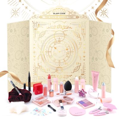 Glam Code Makeup Advent Calendar 2025, 24 Days Beauty Gift Set for Teen Girls Women  Christmas Countdown Calendar Beauty & Cosmetics Holiday Surprise Make Up Gift Kits