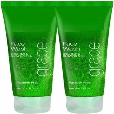 Brightening Face Wash for Glowing Skin, Paraben Free, 120ml, Pack of 2