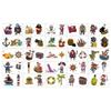 100pcs Pirate Party Supplies Temporary Tattoos Cartoon Pirate Sticker for Nautical Birthday, Skull Crew, Treasure, Pirate Ship Kids Boys Home Activity Class Prizes Carnival Christmas Rewards view 4