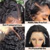 12 Inch Afro Kinky Curly Bob Wig Human Hair 200 Density Kinkycurly Wig Human Hair 13x4 Hd Deep Wave Curly Bob Lace Front Wigs Human Hair Pre Plucked Glueless Short Curly Frontal Wigs For Black Women view 4