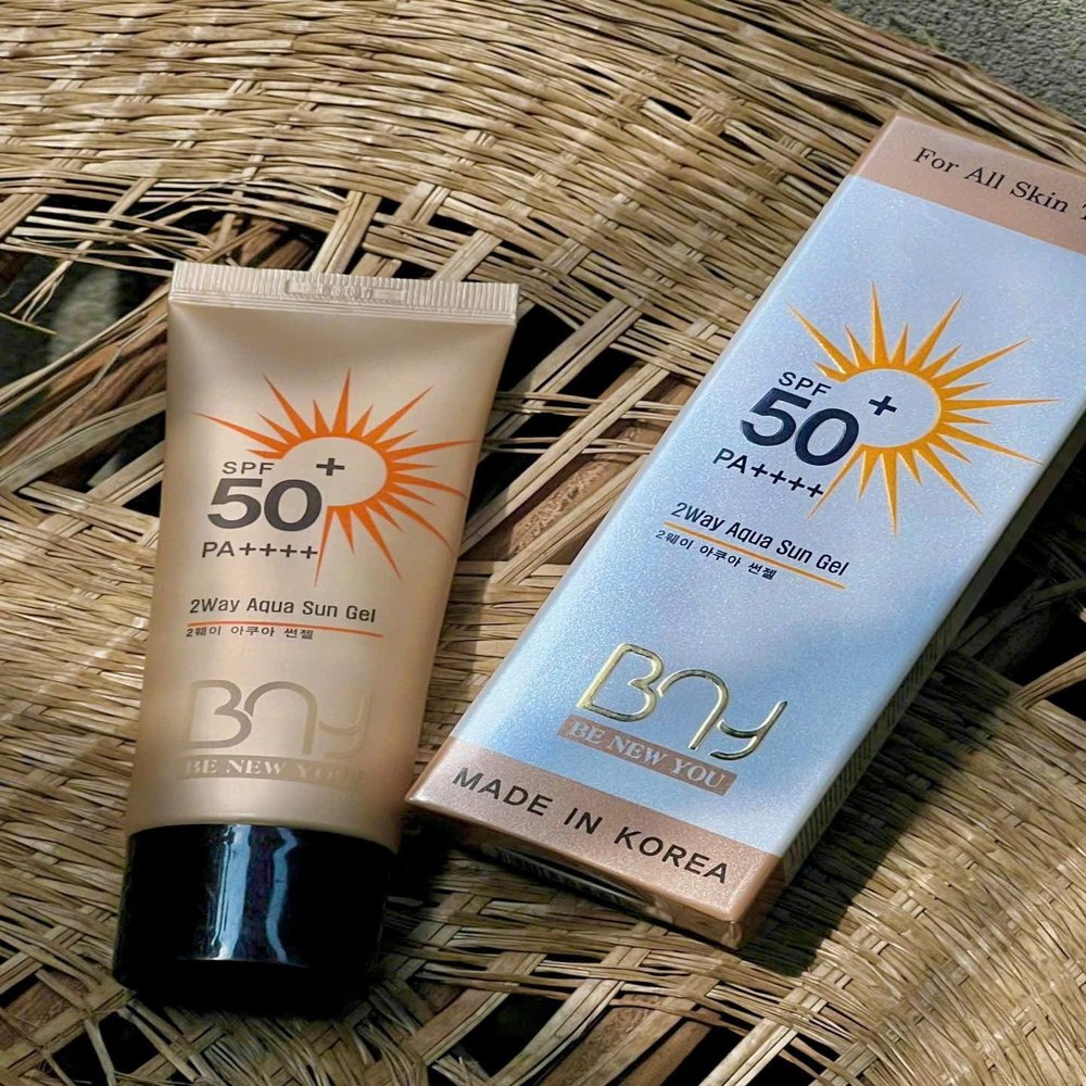 2 Pack x 30ml Be New You (BNY) Sun Gel, SPF 50+ PA++++ Korean Sunscreen, For All Skin Types