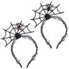 2pcs Halloween Spider Headbands, Spider Web Hair Hoop Festival Headdress Halloween Party Headpiece Masquerade cosplay Costume Accessories for Adults Womens Children view 1