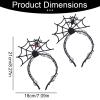 2pcs Halloween Spider Headbands, Spider Web Hair Hoop Festival Headdress Halloween Party Headpiece Masquerade cosplay Costume Accessories for Adults Womens Children view 2