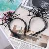 2pcs Halloween Spider Headbands, Spider Web Hair Hoop Festival Headdress Halloween Party Headpiece Masquerade cosplay Costume Accessories for Adults Womens Children view 3