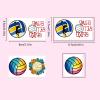 100PCS Volleyball Sports Temporary Tattoos for Kids,Super Cute Volleyball Themed Birthday Party Favors, Supplies, Decorations, Fake Tattoo Stickers, School Rewards Gifts for Boys Girls view 2