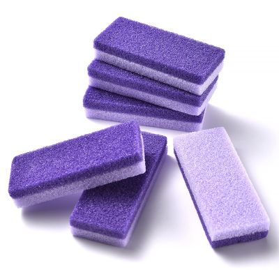 Rolabling 6 Pcs Pumice Stone for Feet Double Sided Foot Callus Remover & Dead Skin Scrubber Gentle Exfoliating Pedicure Tool for Cracked Heels, Soft & Smooth Feet
