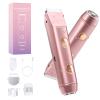 Bikini Trimmer for Women: Electric Razors & Shaver [IPX7 Waterproof] with Dual Heads for Body Pubic Hair - Rechargeable Wet Dry Lady Hair Trimmer 2 in 1 for Underarm Leg Arm Face view 1