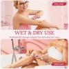 Bikini Trimmer for Women: Electric Razors & Shaver [IPX7 Waterproof] with Dual Heads for Body Pubic Hair - Rechargeable Wet Dry Lady Hair Trimmer 2 in 1 for Underarm Leg Arm Face view 4