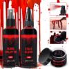 Halloween Fake Blood Makeup Kit 3PCS & Halloween Window Decorations 2PCS Blood Skeletons view 2