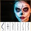 (10pcs) Halloween Temporary Tattoo Stickers for Scars & Face  Waterproof Fake Wound & Scar Tattoos, Realistic One-Time Use Makeup Stickers for Costume & Cosplay (STYLE 3) view 1