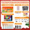 Face Painting Kit, 28 Colors Oil Palette Professional Face Body Paint Kit with 10 pcs brushes, 41 stencils, 10 sponges, 6 Glitter Gel, 2 Facepaint Stick for Adults Halloween Christmas view 3
