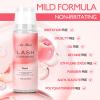 AuReve Eyelash Cleanser Concentrate 100ml Lash Shampoo Concentrate Lash Cleanser Oil-Free Eyelash Extension Shampoo with Salon Home Care -Makes 20 Bottles 60ml Foaming Cleaner, Peach view 2