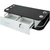 ACE4U White Wall Mount Styling Station Classic Locking 2 Drawers Storage Beauty Salon Container 5 Hair Dryer Holes Locking Cabin(B) view 1