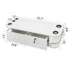 ACE4U White Wall Mount Styling Station Classic Locking 2 Drawers Storage Beauty Salon Container 5 Hair Dryer Holes Locking Cabin(B) view 2