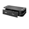 ACE4U White Wall Mount Styling Station Classic Locking 2 Drawers Storage Beauty Salon Container 5 Hair Dryer Holes Locking Cabin(B) view 3