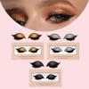 3 Pair Lazy Eye Shadow Eyelash Patch, 2025 New Eyeshadow Eyelash Stickers, 3-in-1 Self-Adhesive Reusable Eyeshadow Eyelash Suitable All Eye Shapes for Daily, Commuting, Dating(Black+Gold+Silver) view 3