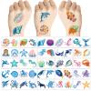 100 PCS Ocean Animal Shark Whale Temporary Tattoos for Kids Super Cute Themed Birthday Party Favors, Supplies, Decorations, Fake Tattoo Stickers view 4