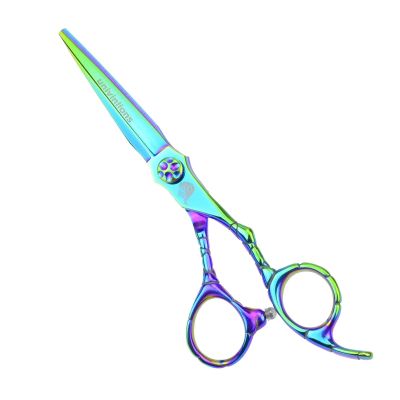 6.0" Shiny Gradient Hairdressing Scissors Barber Thinning Shear Salon Cutting Scissors Haircut Scisor Japanese Pet Dog Grooming(Thinning Scissor) (Cutting Scissor)
