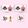 100PCS Carnival Circus Temporary Tattoos for Kids, Circus Themed Tattoos for Birthday Party Supplies Funny Clown Tattoo Stickers for Kids Boys Girls Party Bag Filler Christmas Rewards view 2