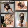 CABODYALS 1Pc Brides Wedding Head Barrette Gold Floral Pearl Hair Accessories Decorative Petal Shape Silhouette Flower Elegant Alloy Hair Piece for Women Evening Dress Rave Bridals Party Accessory view 4