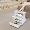 Foot Rest Pedicure Trolley w/ 4 Wheels w/Brakes, Portable Foot Bath Spa Cart w/Practical Drawer, Pedicure Foot Bath Stand,Pedicure Foot Rest for Beauty Salons Hair Salons Bathrooms (Wide White) view 2