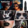 2 Pack Black Face Paint Stick - Eye Black Stick & Goth Lipstick Duo, Waterproof Matte for Sports & Halloween (0.14oz Each), Multi-Use as Face Paint & Eyeliner view 3