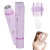 Bikini Trimmer for Women, 2 in 1 Dual Head Electric Shaver for Women, Ipx7 Bikini Trimmer for Womens Pubic Hair, Cordless for Womens Private Area, Wet and Dry (Purple) view 1
