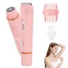 ZESTEFY Bikini Trimmer for Women, 2 in 1 Dual Head Electric Shaver for Women, Ipx7 Bikini Trimmer for Womens Pubic Hair, Cordless for Womens Private Area, Wet and Dry (Pink) view 1