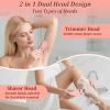 ZESTEFY Bikini Trimmer for Women, 2 in 1 Dual Head Electric Shaver for Women, Ipx7 Bikini Trimmer for Womens Pubic Hair, Cordless for Womens Private Area, Wet and Dry (Pink) view 3