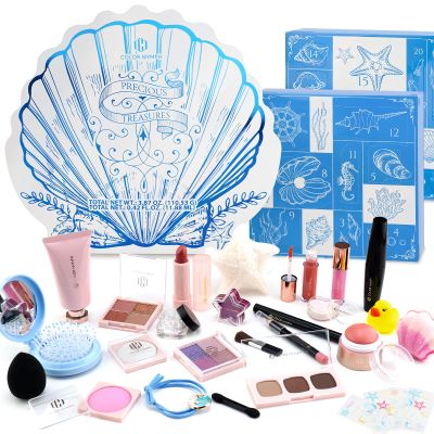 Color Nymph Makeup Advent Calendar 2025, 24 Days Surprise Beauty Makeup Gift Sets for Adlut Women & Teen Girls, 2025 Christmas Countdown Calendar Holiday Full Cosmetic Kit (Blue)