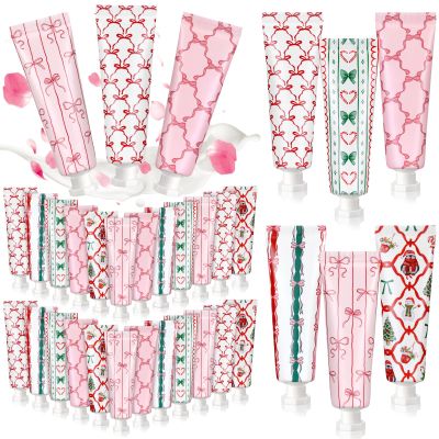 36 Pcs Pink Bow Hand Cream Gifts Bulk Valentine Party Favors for Women Coquette Pink Bow Mini Hand Lotion Travel Size Moisturizer Cream for Dry Cracked Hands Coquette Party Favors for Coworker