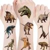 100pcs Cartoon 3D Dinosaur Temporary Tattoos for Birthday Party Supplies, Decorations, and Favors Super Cute Gifts for Kids, Boys Girls, Classroom Prizes, and Themed view 1