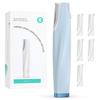 Sonic Dermaplaning Tool for Face - Rechargeable Dermaplane Razor with 6 Refill Dermablades, Facial Hair & Peach Fuzz Remover for Women (Blue) view 1