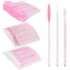 200 PCS Eyelash Extension Supplies Kit include a disposable micro swab brush, eyebrow comb, lip balm brush, mascara brush, makeup brush, for eyelash extension surgery, and lip makeup (Crystal Pink) view 1