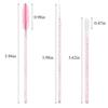 200 PCS Eyelash Extension Supplies Kit include a disposable micro swab brush, eyebrow comb, lip balm brush, mascara brush, makeup brush, for eyelash extension surgery, and lip makeup (Crystal Pink) view 2