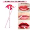 200 PCS Eyelash Extension Supplies Kit include a disposable micro swab brush, eyebrow comb, lip balm brush, mascara brush, makeup brush, for eyelash extension surgery, and lip makeup (Crystal Pink) view 3