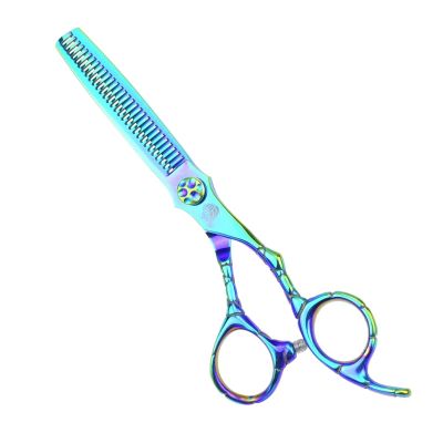 6.0" Shiny Gradient Hairdressing Scissors Barber Thinning Shear Salon Cutting Scissors Haircut Scisor Japanese Pet Dog Grooming(Thinning Scissor) (Thinning Scissor)
