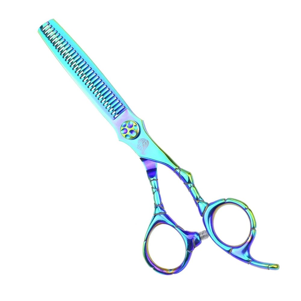 6.0" Shiny Gradient Hairdressing Scissors Barber Thinning Shear Salon Cutting Scissors Haircut Scisor Japanese Pet Dog Grooming(Thinning Scissor) (Thinning Scissor)