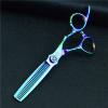 6.0" Shiny Gradient Hairdressing Scissors Barber Thinning Shear Salon Cutting Scissors Haircut Scisor Japanese Pet Dog Grooming(Thinning Scissor) (Thinning Scissor) view 2
