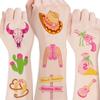 100pcs Cowgirl Temporary Tattoos Birthday Party Decorations, Giddy Up Cowgirl Accessory, Rodeo Western Theme Favor Cartoon Cute Sticker for Kids girl Home Activity view 1