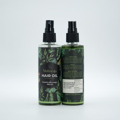 Bilesma Natural Sinharaja Hair Oil for Normal Hair, Ayurvedic Herbal Hair Oil, Helps Promote Hair Growth, Reduce Hair Fall & Dandruff, Adds Shine & Strength, Lightweight Scalp  100 ml (3.38 fl oz)
