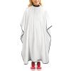 Fashion Salon Barber Cape Professional Hair Cutting Cape with Adjustable Snap Closure White view 1