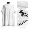Fashion Salon Barber Cape Professional Hair Cutting Cape with Adjustable Snap Closure White view 4