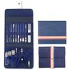 16Pcs Nail Manicure Set Pedicure Kit Eyebrow Tweezers Men Women Nail Tool Kit with,Green (Dark Blue) view 1